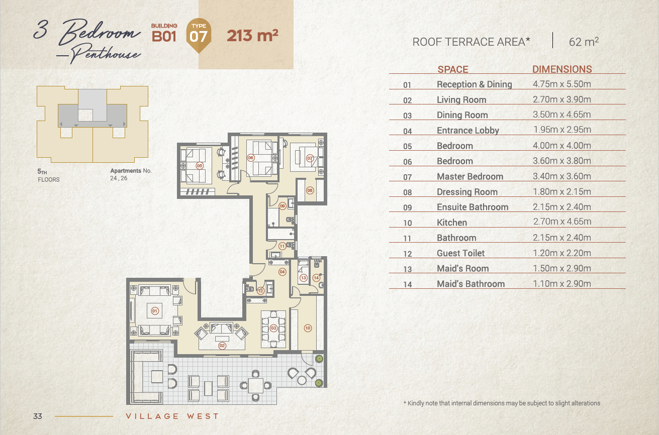 Floor Plan - Village West Compound Dorra Group
