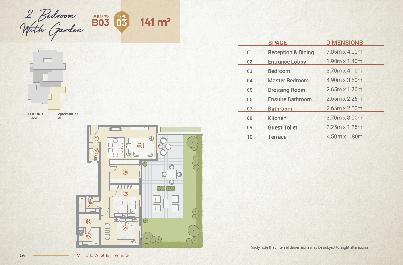 Floor Plan - كمبوند فيلدج ويست الشيخ زايد دُرة للتطوير العقاري - Village West Sheikh Zayed