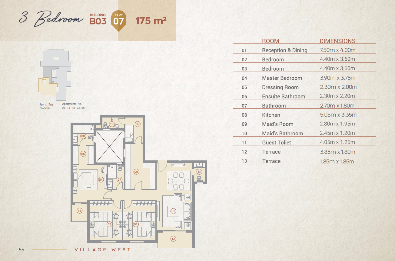 Floor Plan - Village West Compound Dorra Group