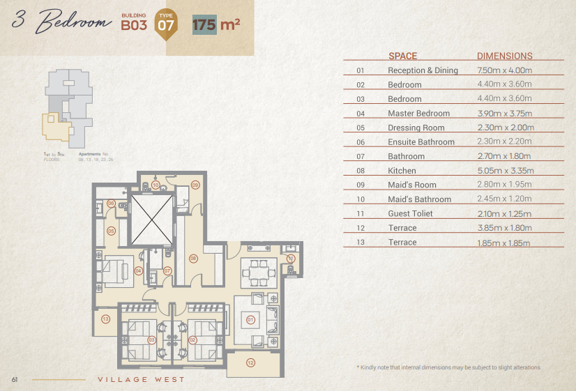 Floor Plan - Village West Compound Dorra Group