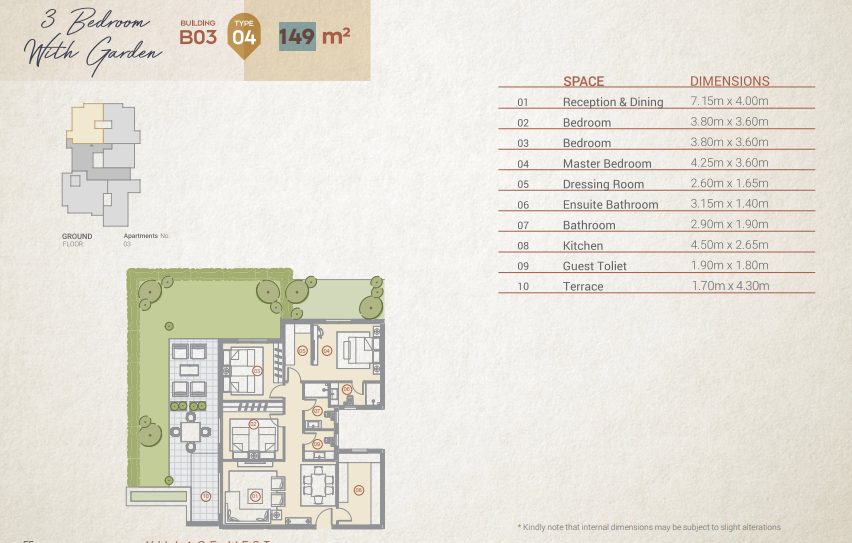 Floor Plan - Village West Compound Dorra Group