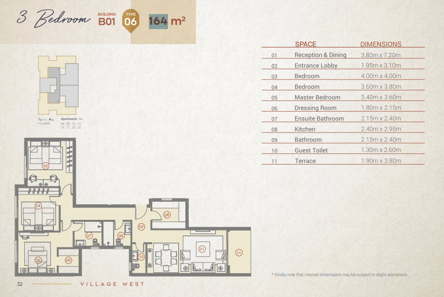 Floor Plan - كمبوند فيلدج ويست الشيخ زايد دُرة للتطوير العقاري - Village West Sheikh Zayed