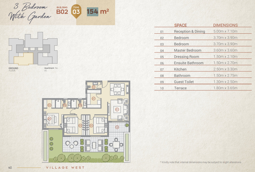 Floor Plan - كمبوند فيلدج ويست الشيخ زايد دُرة للتطوير العقاري - Village West Sheikh Zayed