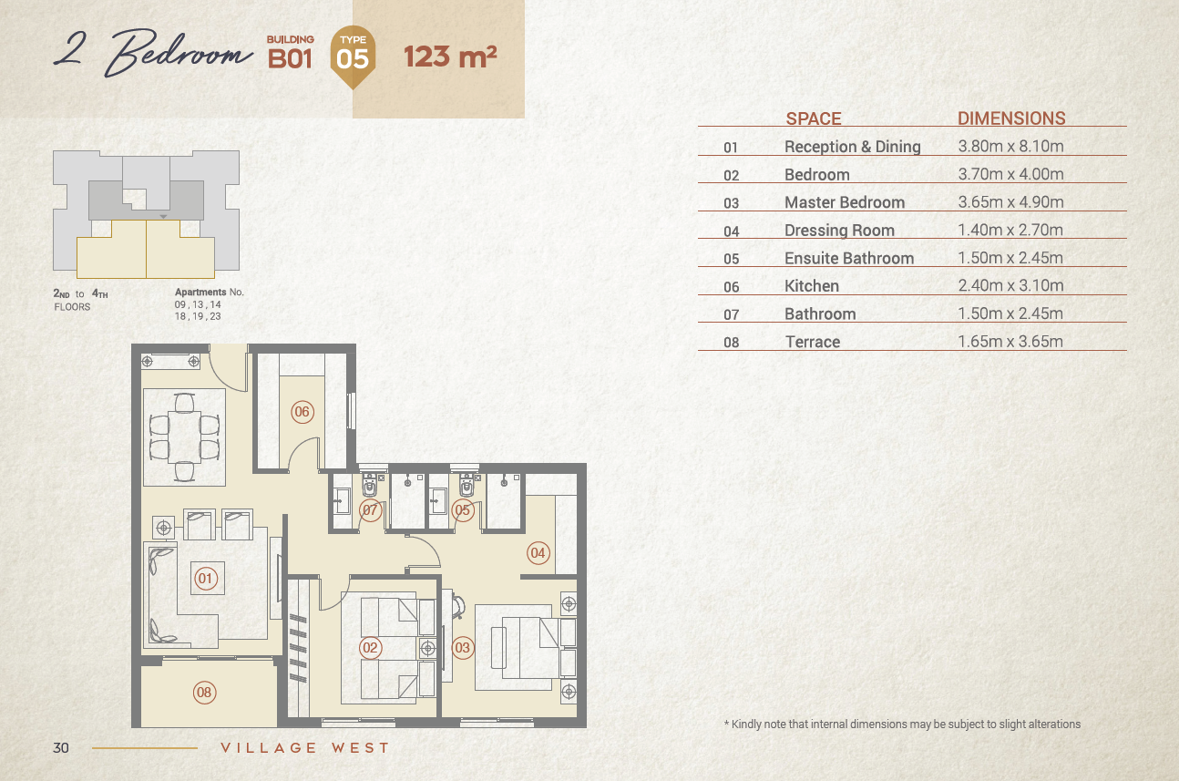Floor Plan - كمبوند فيلدج ويست الشيخ زايد دُرة للتطوير العقاري - Village West Sheikh Zayed