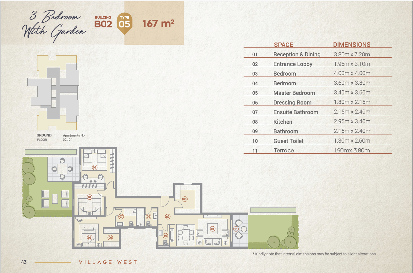 Floor Plan - كمبوند فيلدج ويست الشيخ زايد دُرة للتطوير العقاري - Village West Sheikh Zayed