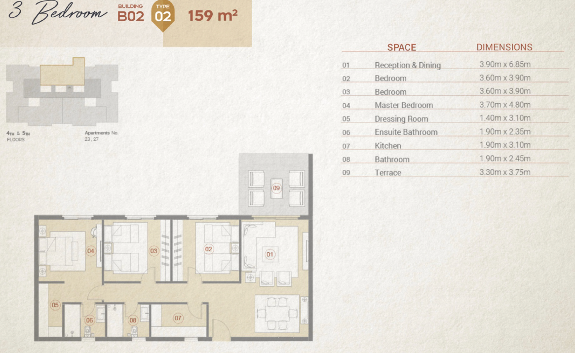 Floor Plan - كمبوند فيلدج ويست الشيخ زايد دُرة للتطوير العقاري - Village West Sheikh Zayed