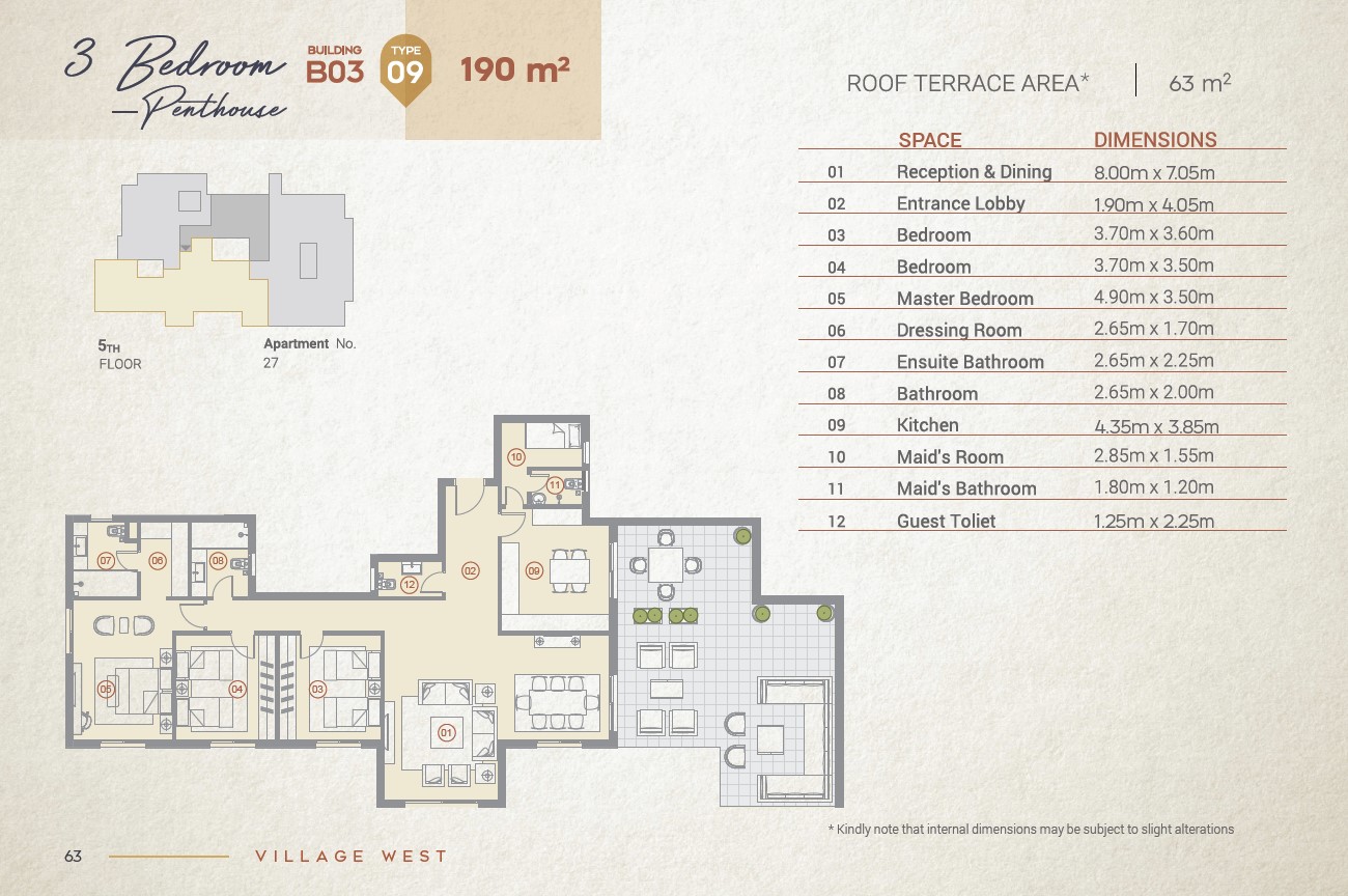 Floor Plan - كمبوند فيلدج ويست الشيخ زايد دُرة للتطوير العقاري - Village West Sheikh Zayed