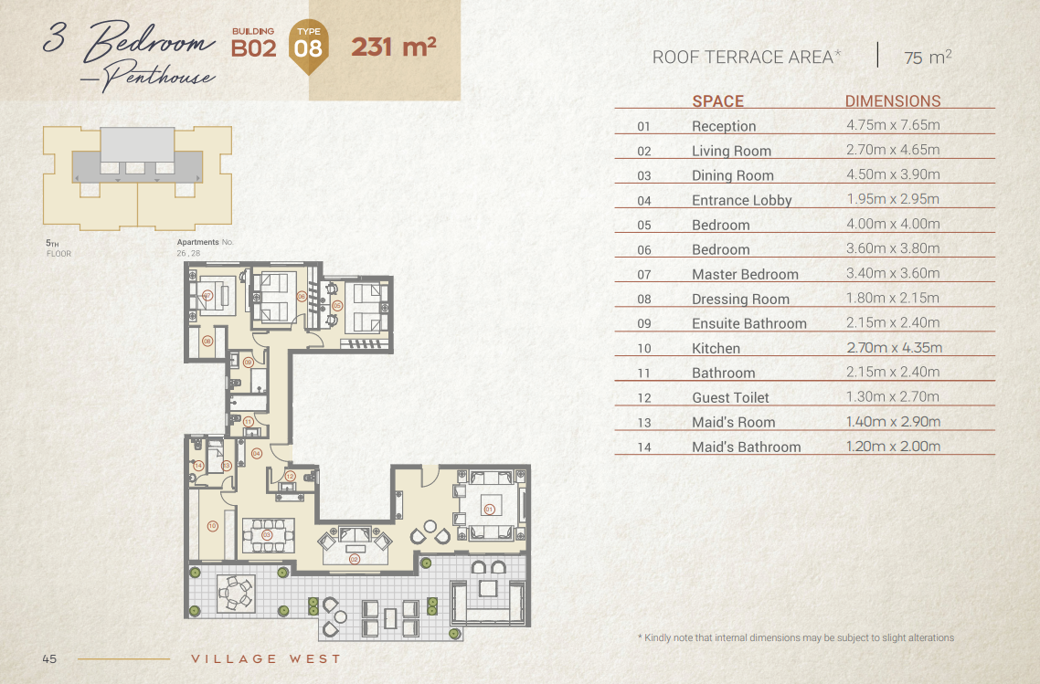 Plan 43 - Village West Compound Dorra Group