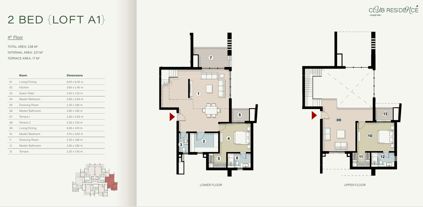 Floor Plan - تفاصيل الوحدات في كمبوند زيد ايست القاهرة الجديدة
