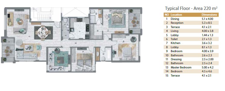 مخطط 4 - نوت شيل ستون ريزيدنس التجمع الخامس PRE - Nutshell Stone Residence