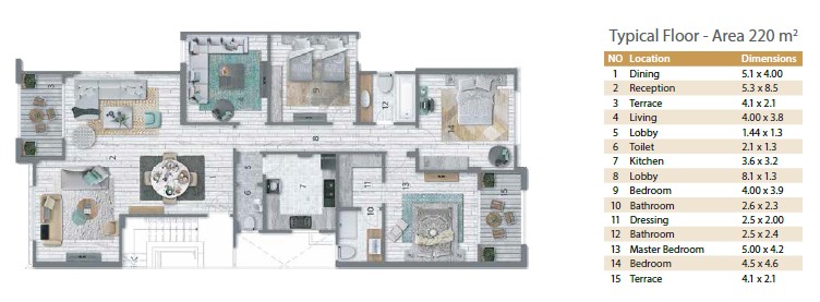 مخطط 5 - نوت شيل ستون ريزيدنس التجمع الخامس PRE - Nutshell Stone Residence