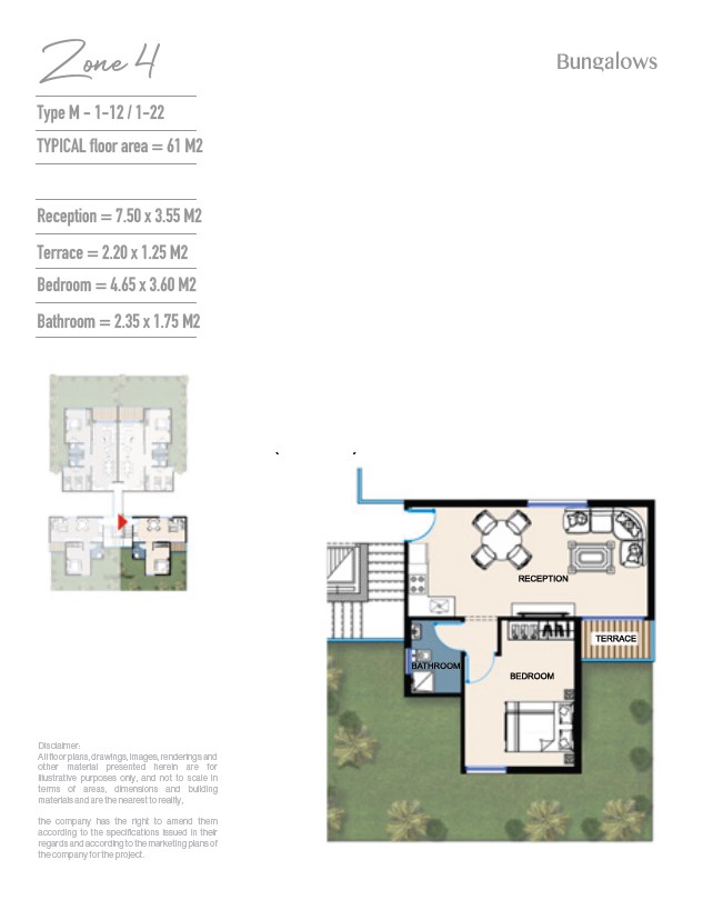 Floor Plan - Bungalows North Coast Arabia Group