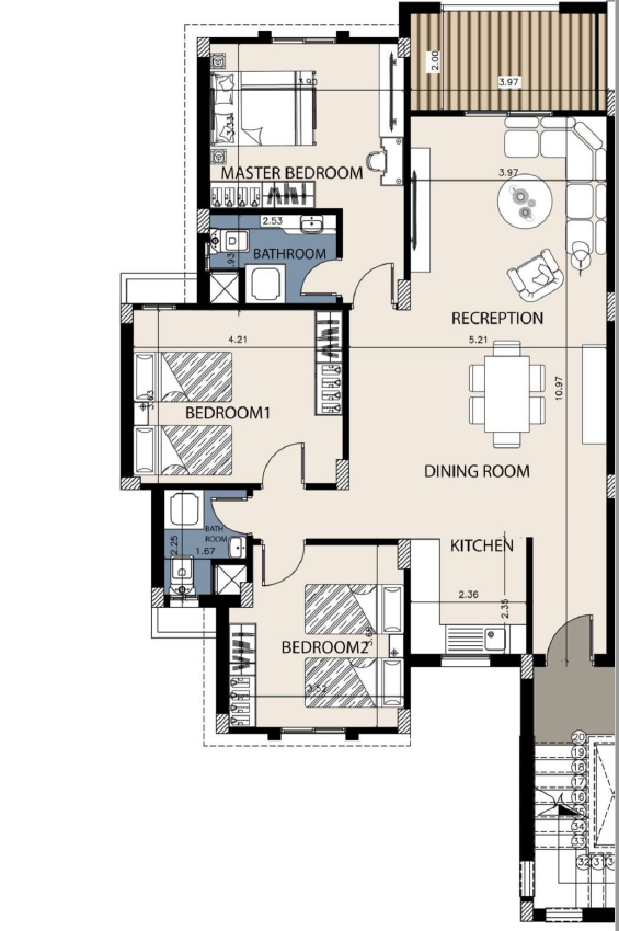 Floor Plan - Bungalows North Coast Arabia Group
