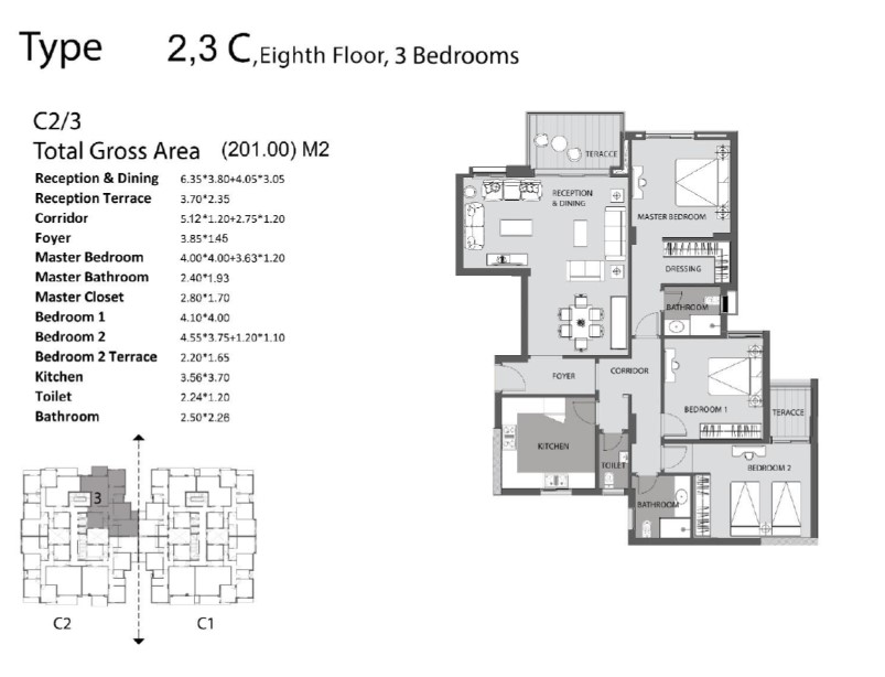 Floor Plan - De Joya 3 Compound New Capital Taj Misr Development