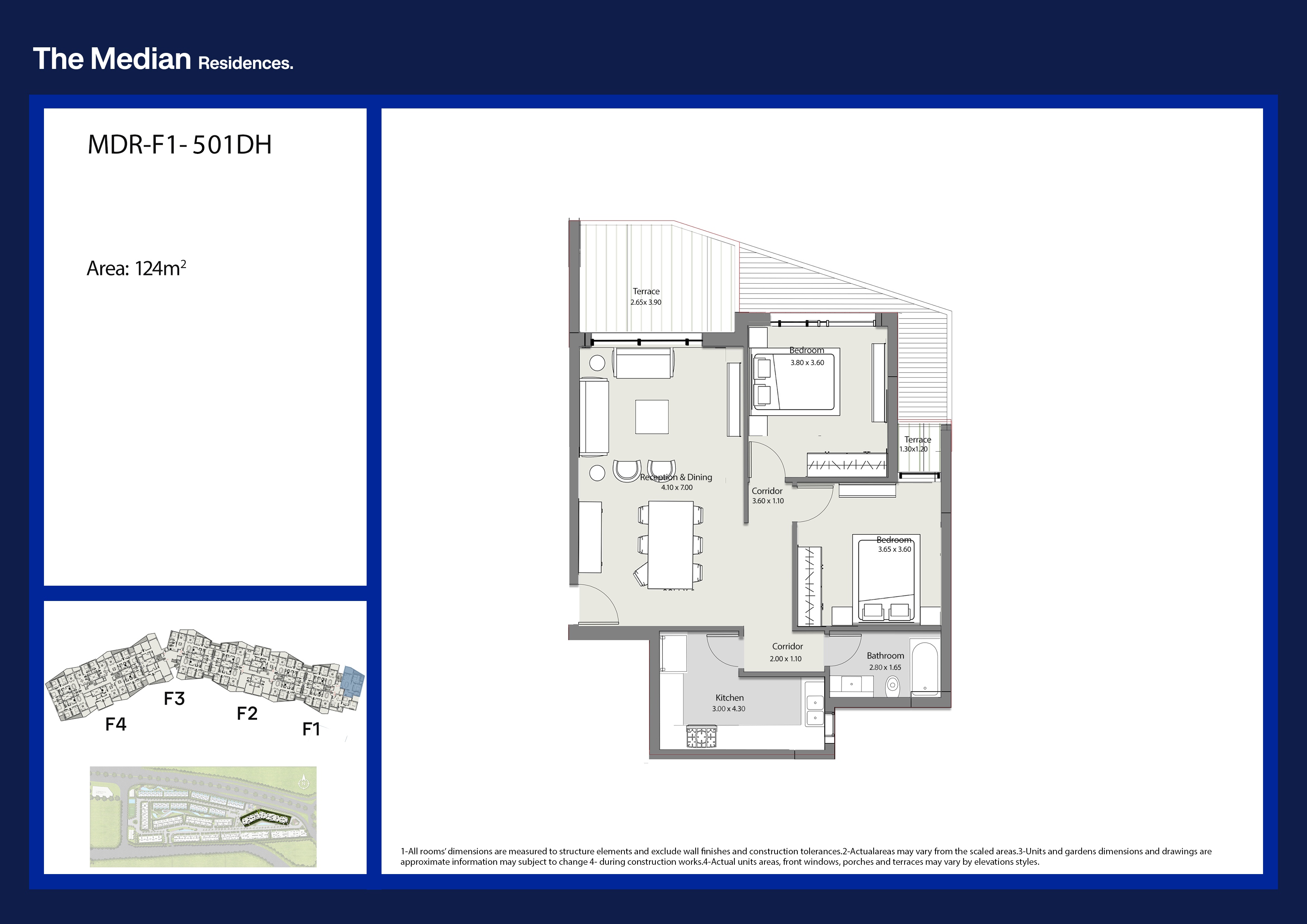Floor Plan - The Median Residence New Cairo Ezan Development