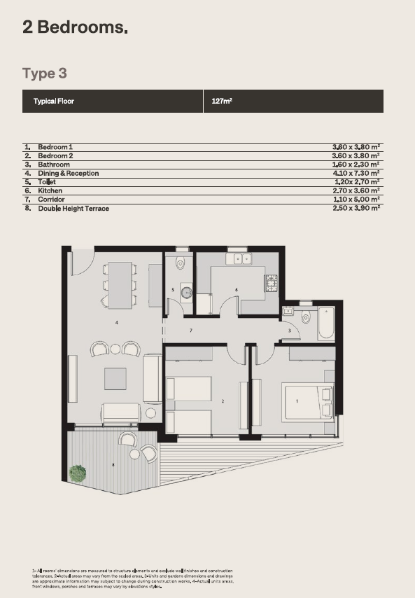 Floor Plan - The Median Residence New Cairo Ezan Development
