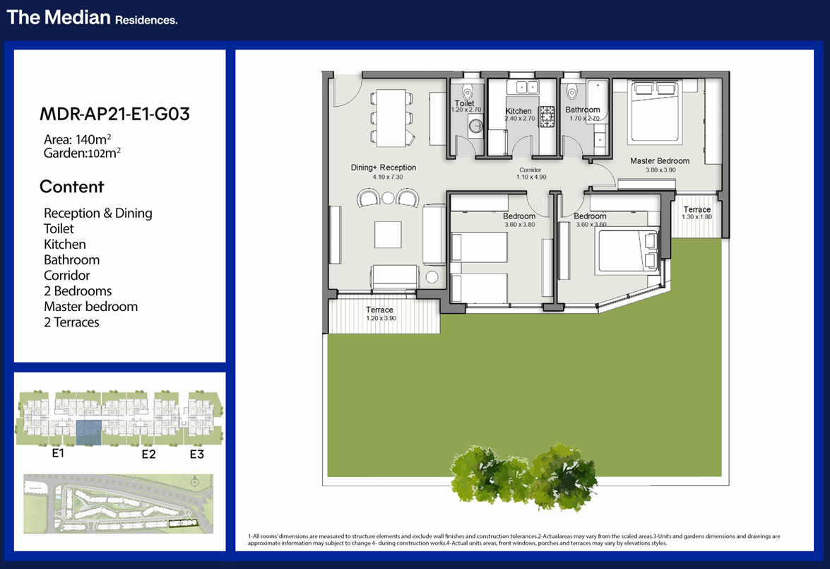 Plan 22 - The Median Residence New Cairo Ezan Development