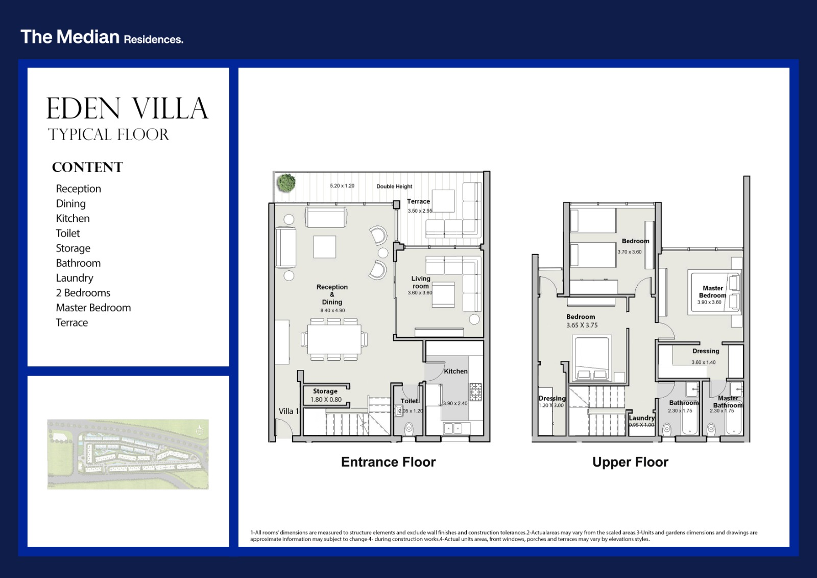 Floor Plan - The Median Residence New Cairo Ezan Development