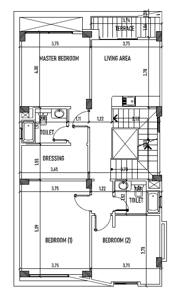 Floor Plan - كمبوند سيلفا الشيخ زايد فيرست جروب للتطوير العقاري - Silva Sheikh Zayed