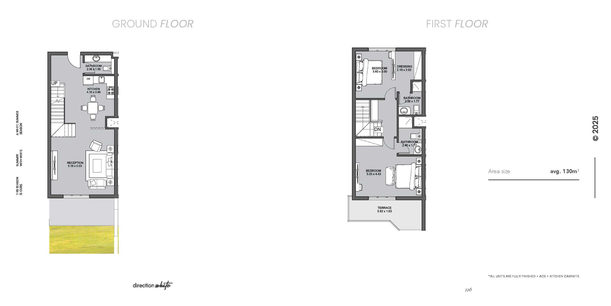 Floor Plan - دايركشن وايت الساحل الشمالي ارابيلا للتطوير العقاري - Direction White North Coast