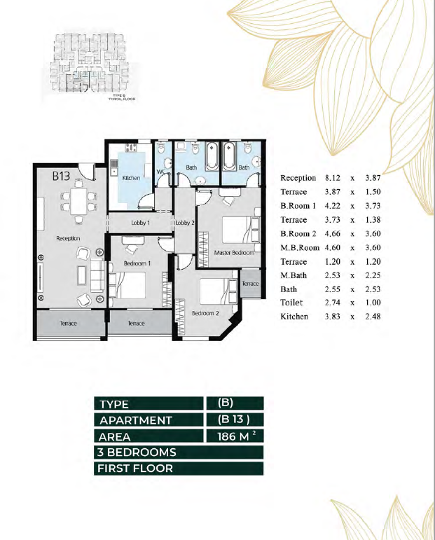 Floor Plan - Oro New Capital Compound Ava Mina Group