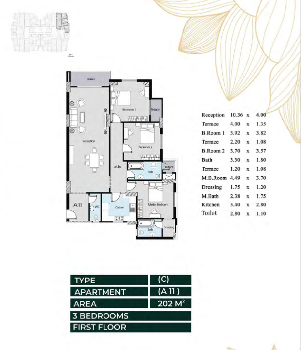 Floor Plan - Oro New Capital Compound Ava Mina Group