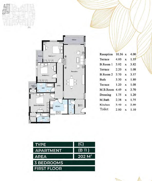 Floor Plan - Oro New Capital Compound Ava Mina Group