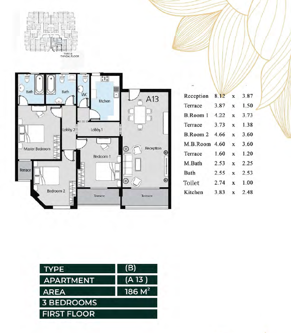 Floor Plan - Oro New Capital Compound Ava Mina Group