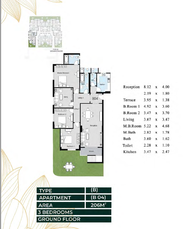 Floor Plan - Oro New Capital Compound Ava Mina Group