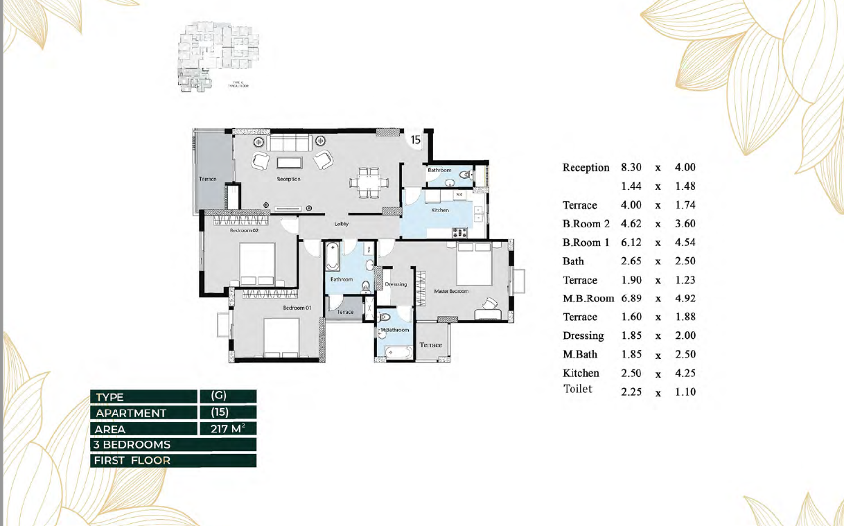 Floor Plan - Oro New Capital Compound Ava Mina Group
