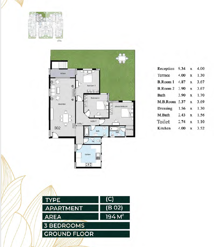 Floor Plan - Oro New Capital Compound Ava Mina Group