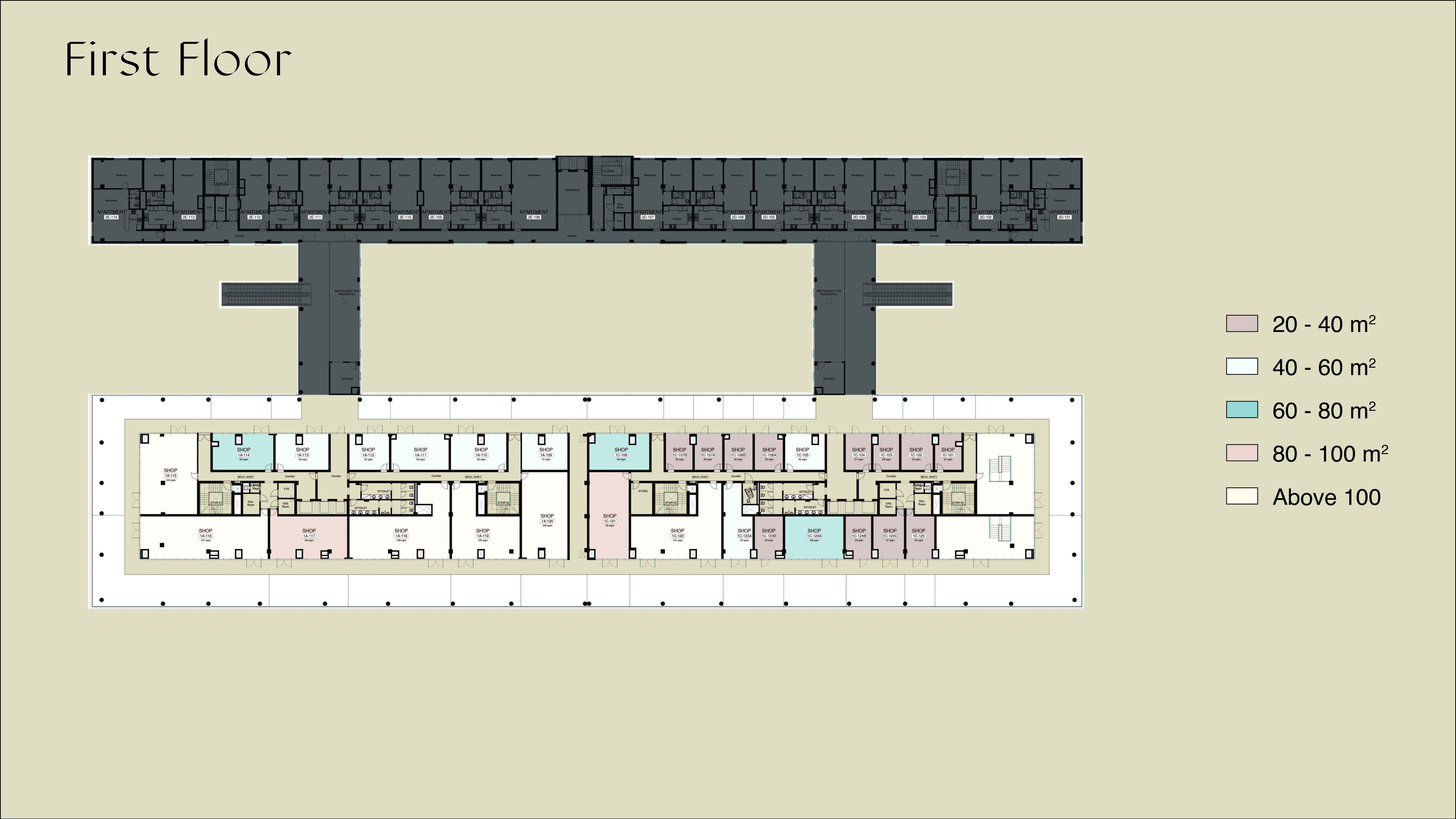 Floor Plan - Capital Avenue New Capital Mall SKY AD. Developments