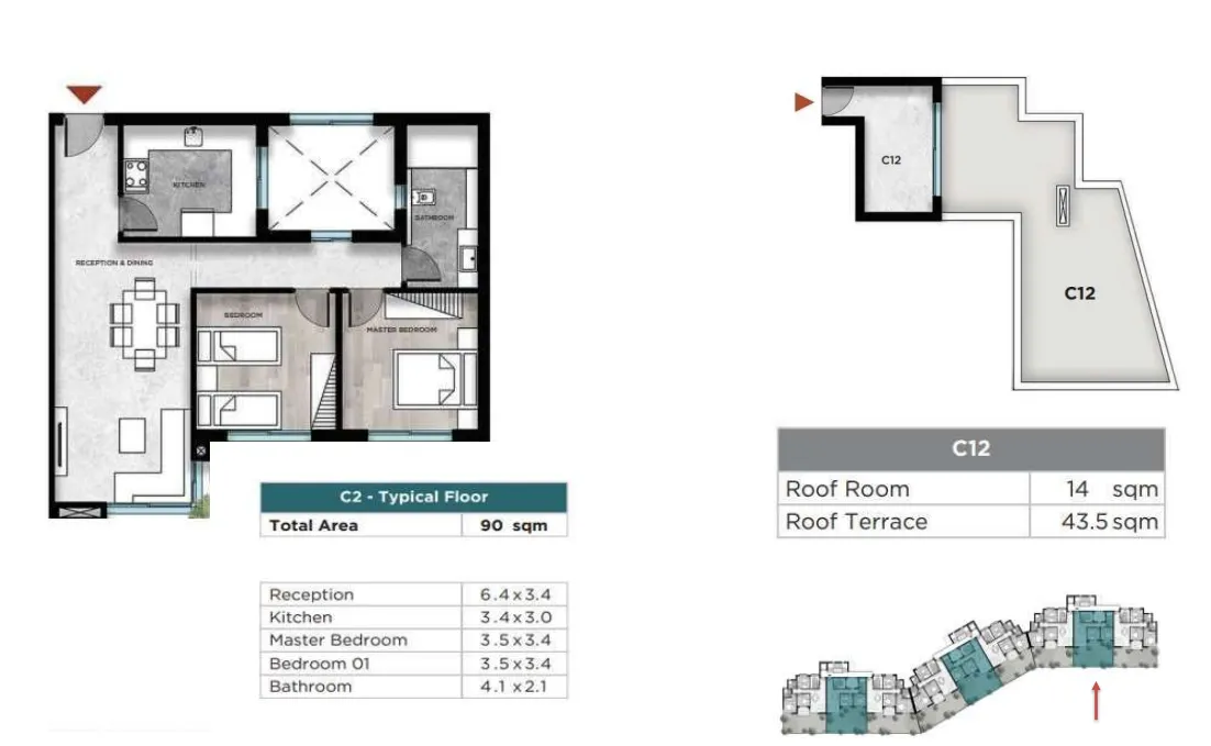 Apartment - اركس مول القاهرة الجديدة كيان للتطوير العقاري - Arx Mall New Cairo