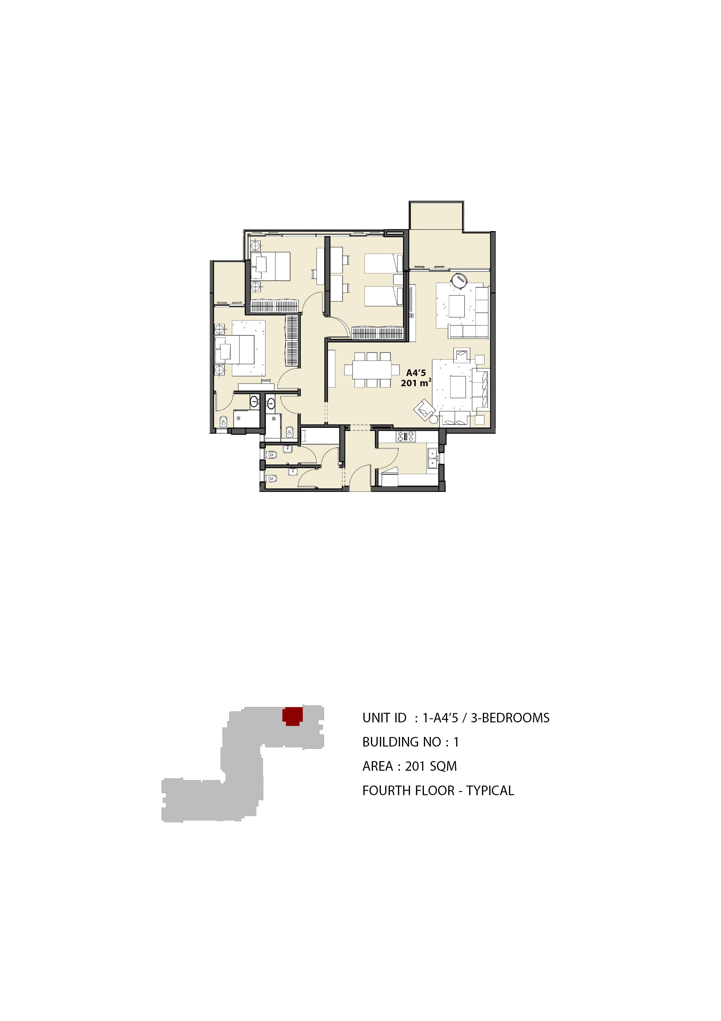 Floor Plan - Waterway the View New Cairo Compound