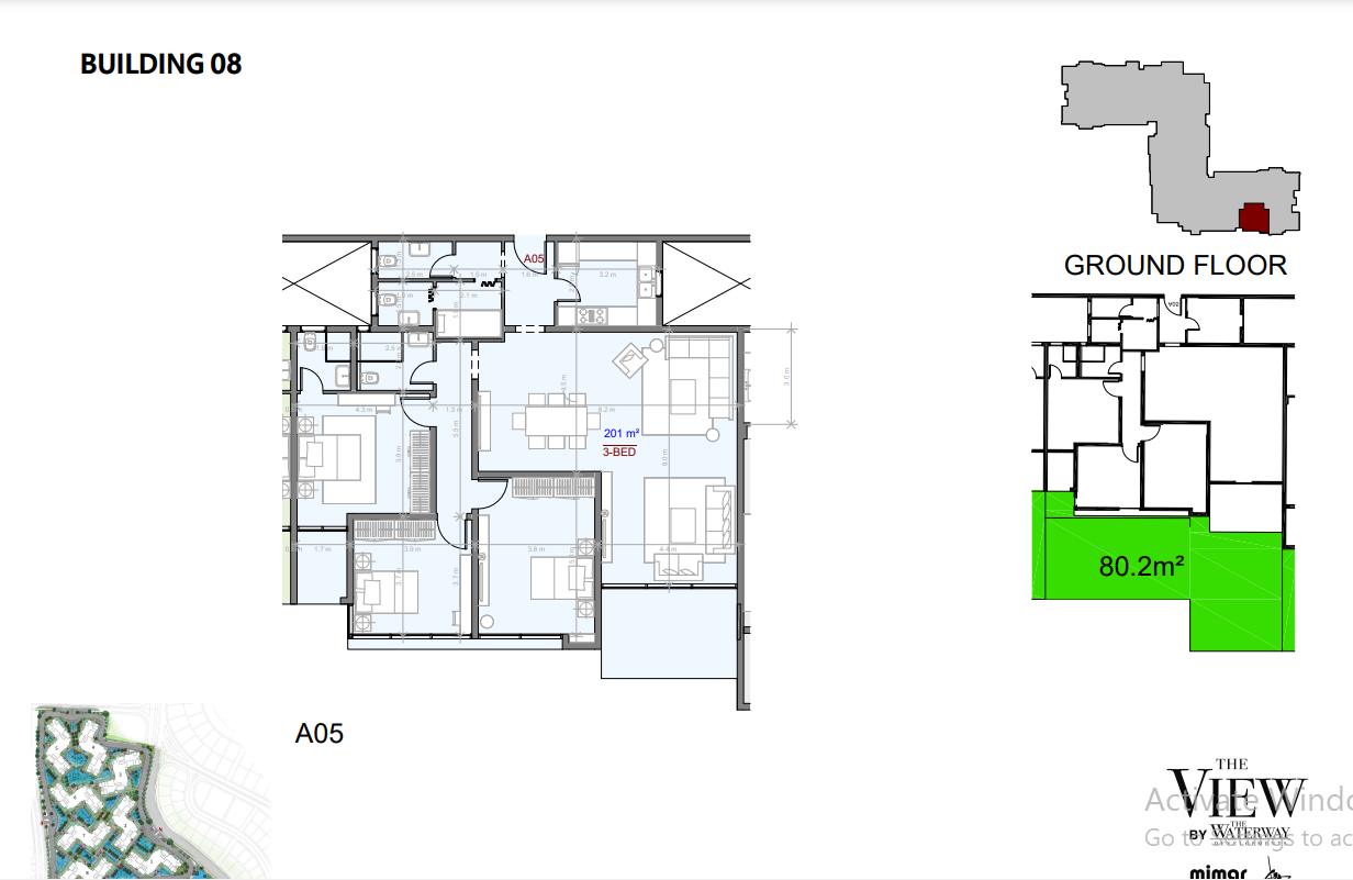 Floor Plan - Waterway the View New Cairo Compound