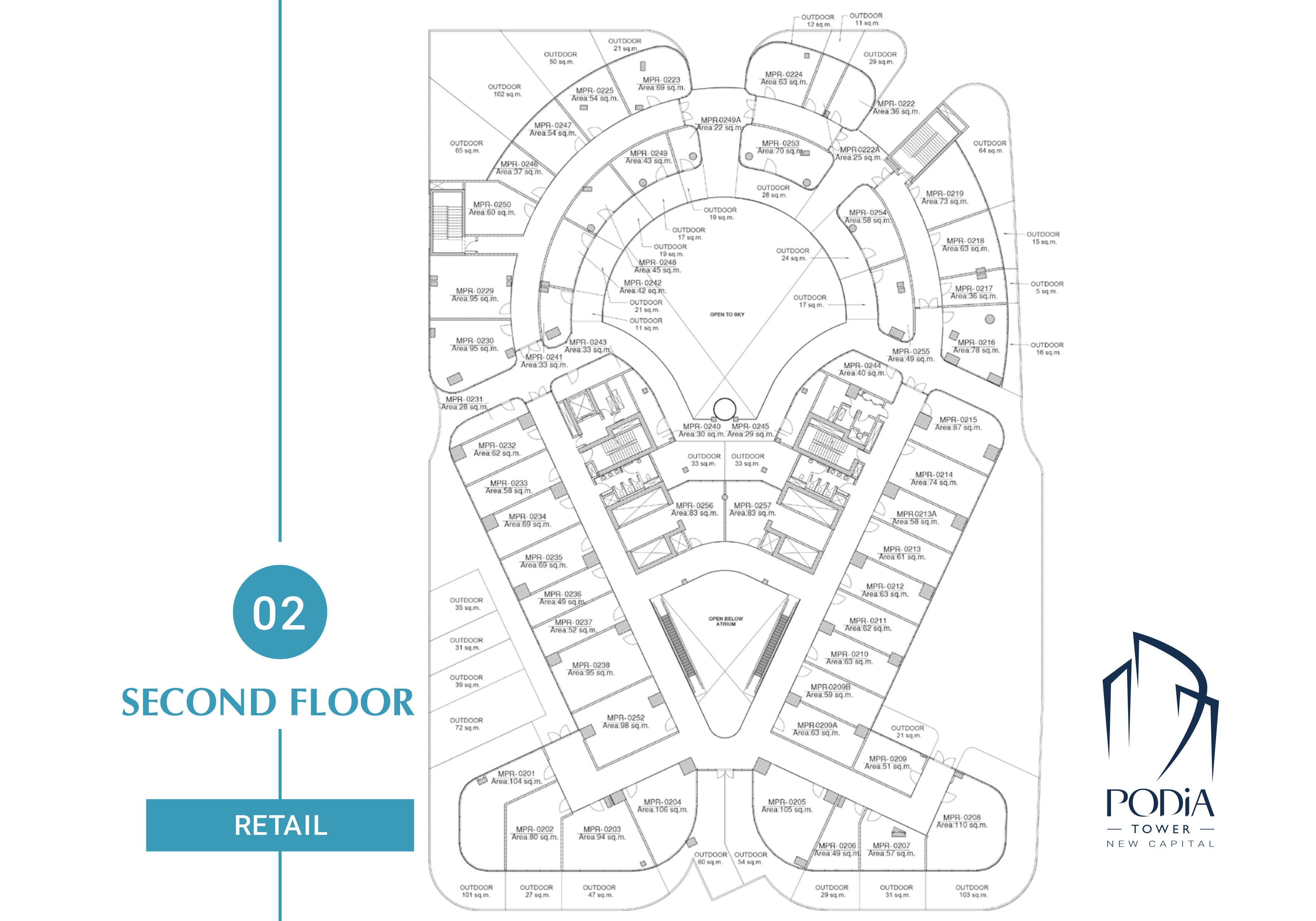 Plan 21 - Podia Tower New Capital Mall Manasat Real Estate