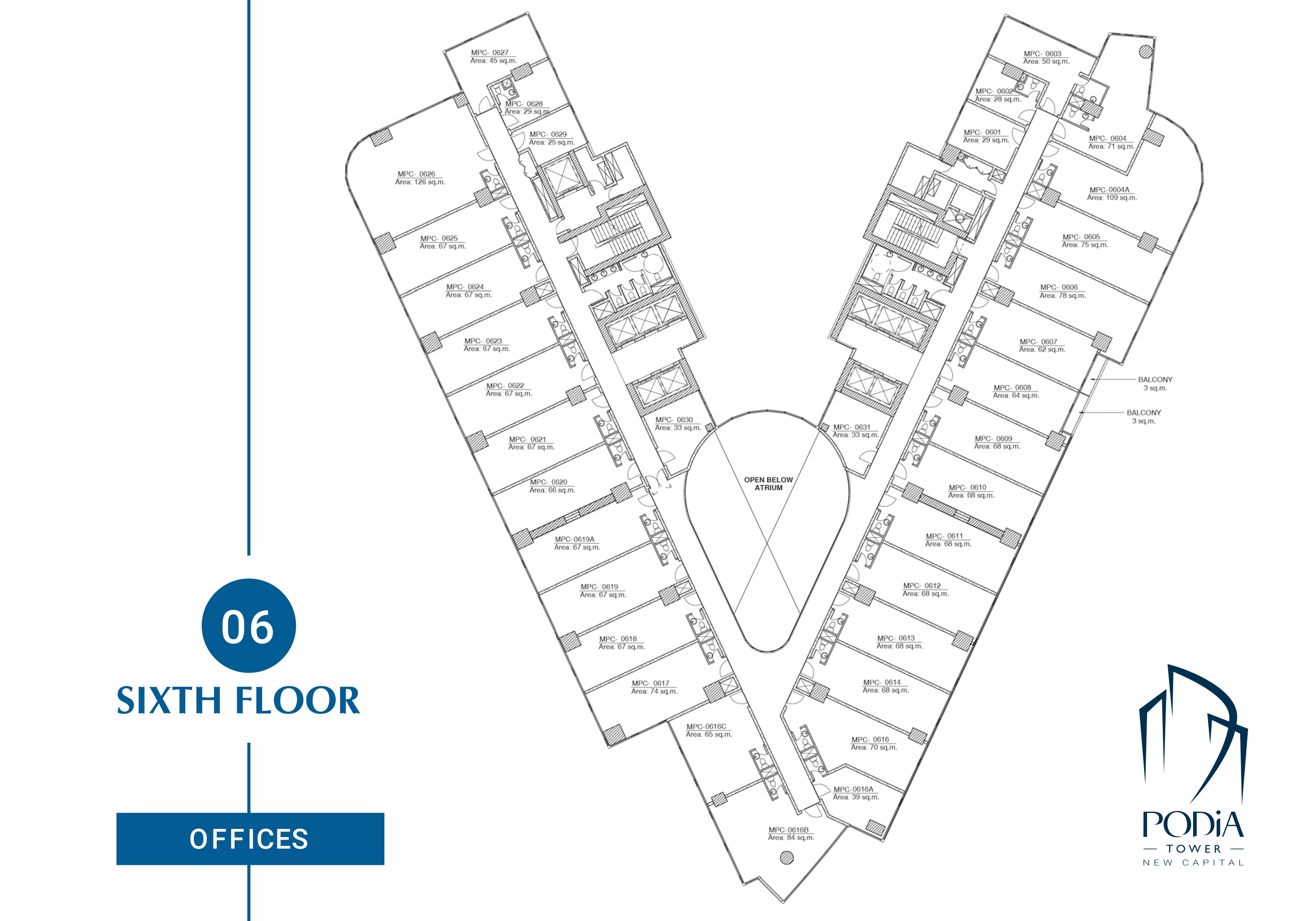 Plan 14 - Podia Tower New Capital Mall Manasat Real Estate