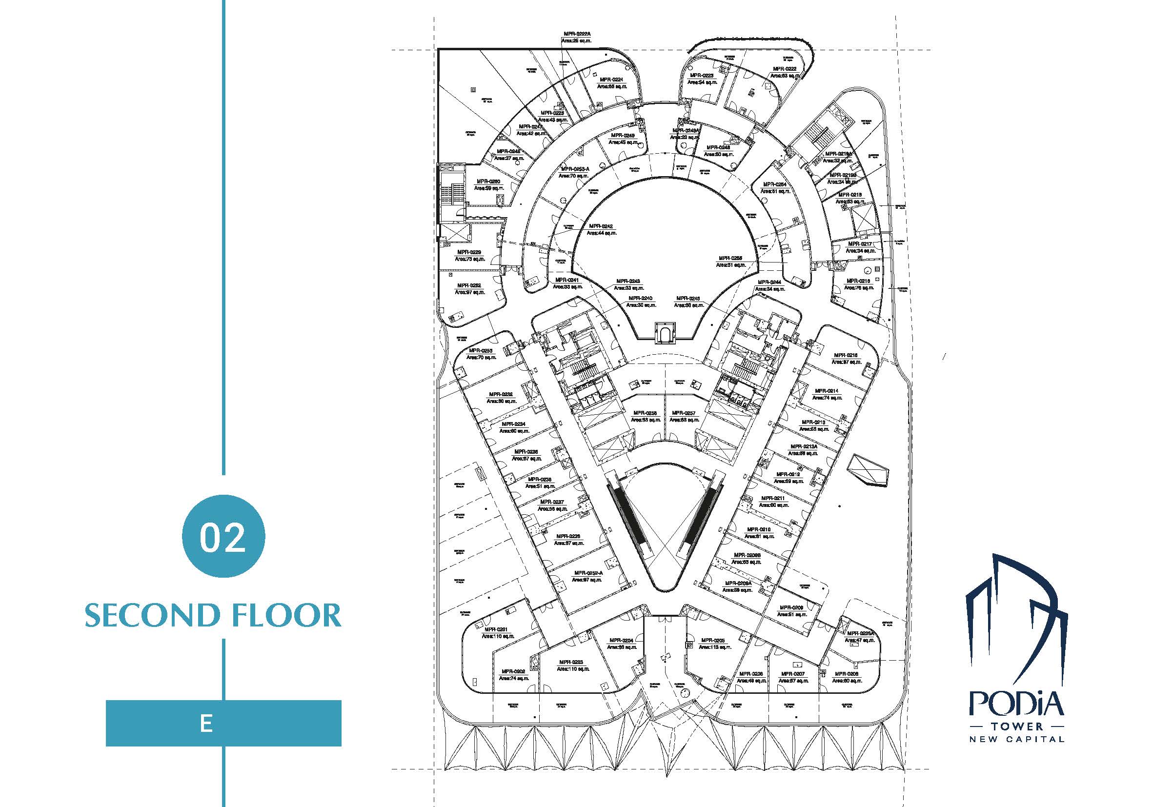 Plan 18 - Podia Tower New Capital Mall Manasat Real Estate