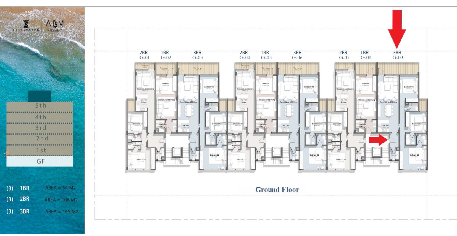 Floor Plan - قرية بيانكي اليوس الساحل الشمالي  - Bianchi Ilios North Coast Village