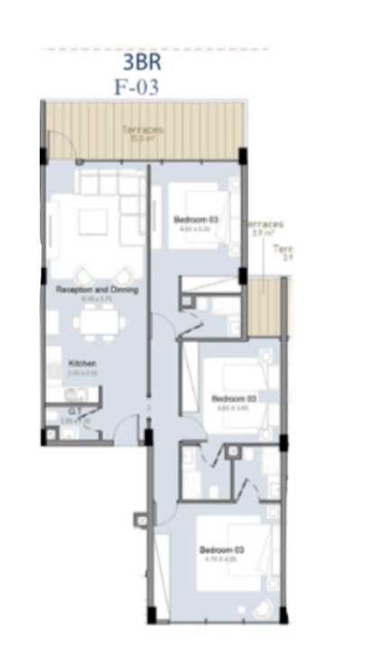 Floor Plan - قرية بيانكي اليوس الساحل الشمالي  - Bianchi Ilios North Coast Village