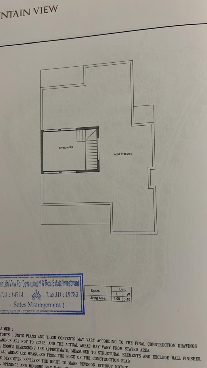 Floor Plan - Mountain View 3 New Cairo