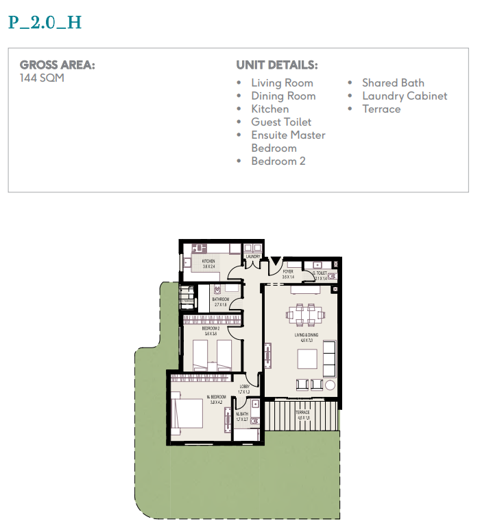 Floor Plan - District 5 Marakez New Cairo Compound