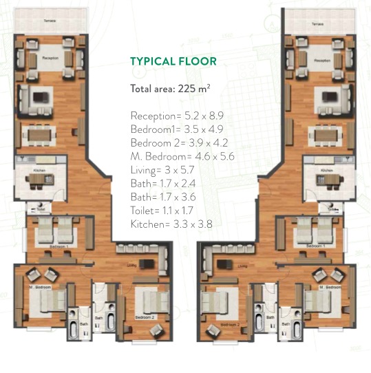 Floor Plan - كمبوند بروميناد التجمع الخامس وادي دجلة - Promenade New Cairo Compound