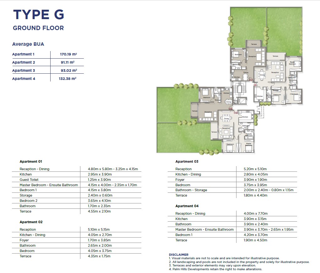 Floor Plan - كمبوند بالم باركس 6 اكتوبر بالم هيلز - Palm Park Compound 6 October