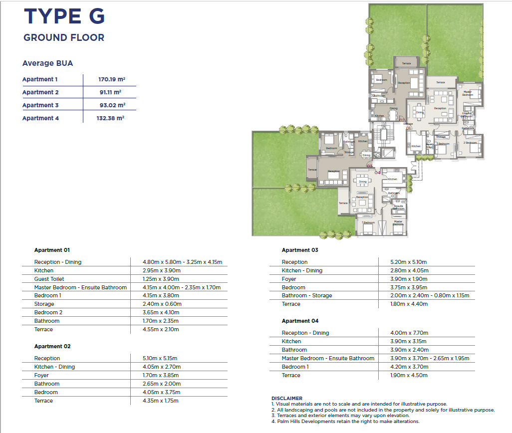 Floor Plan - كمبوند بالم باركس 6 اكتوبر بالم هيلز - Palm Park Compound 6 October
