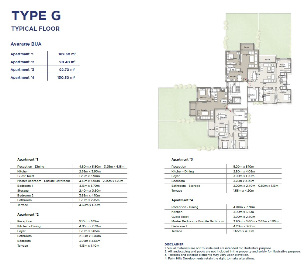 Floor Plan - كمبوند بالم باركس 6 اكتوبر بالم هيلز - Palm Park Compound 6 October