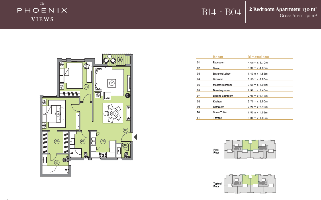 Floor Plan - كمبوند ذا فينيكس التجمع الخامس حسن علام للتطوير العقاري - The Phoenix Hassan Allam New Cairo