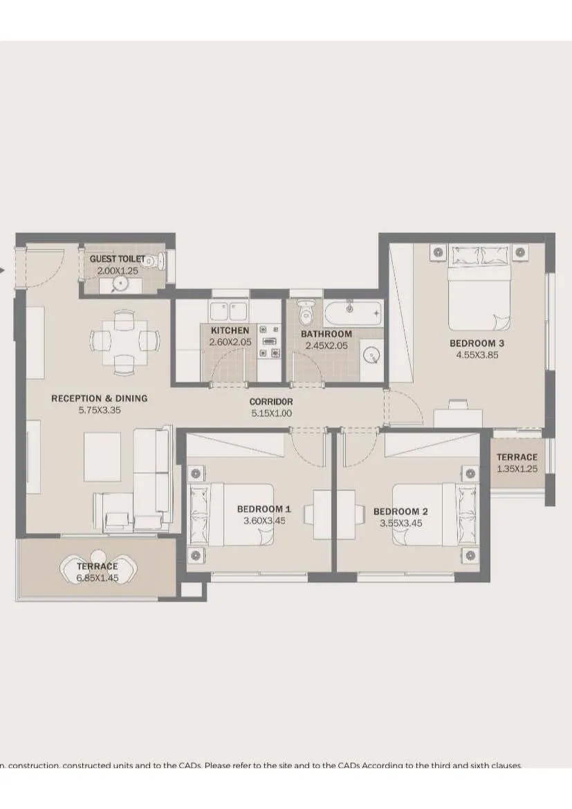 Apartment - Al Maqsad Residence New Capital Compound City Edge