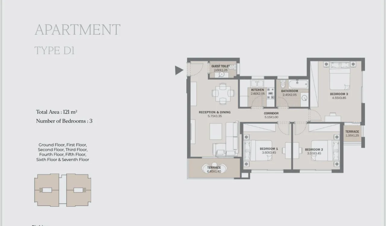 Apartment - Al Maqsad Residence New Capital Compound City Edge