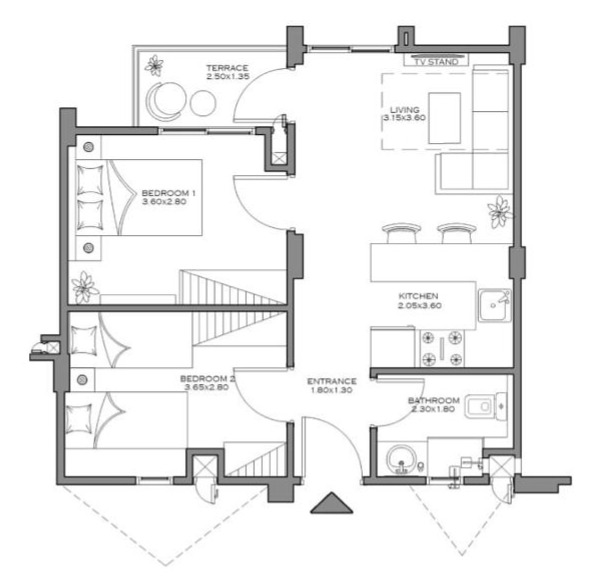 Floor Plan - زهرة الساحل الشمالي معمار المرشدي - Zahra North Coast